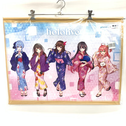 【中古品】 ほつれ有 ホロライブ 極楽湯 0期生 タペストリー 浴衣 054-260906-mo-03-fur 万代Net店