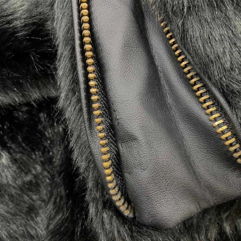 【中古品】【メンズ】 KARL KANI カールカナイ 33K1619 ACRYLIC FUR FULL ZIP JACKET アクリルファー フルジップ ジャケット アウター 142-260314-kh-08-izu サイズ：L カラー：ブラック 万代Net店
