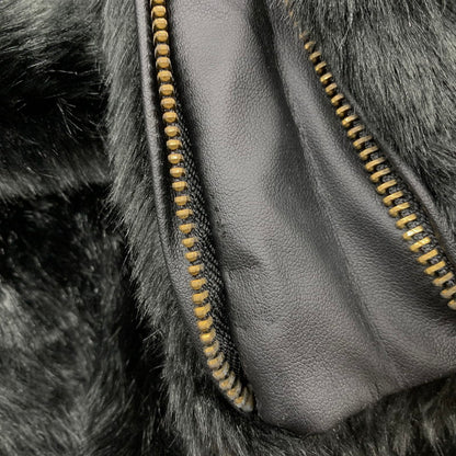 【中古品】【メンズ】 KARL KANI カールカナイ 33K1619 ACRYLIC FUR FULL ZIP JACKET アクリルファー フルジップ ジャケット アウター 142-260314-kh-08-izu サイズ：L カラー：ブラック 万代Net店