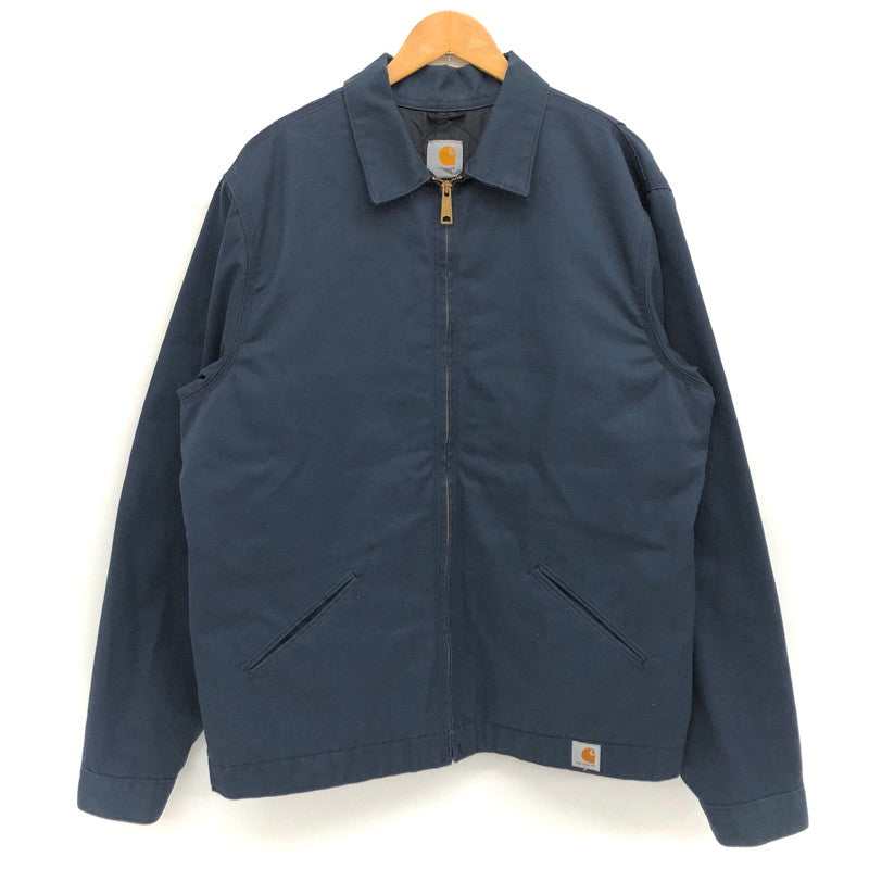 【現状渡し品】【メンズ】 Carhartt カーハート Twill Work Jacket J293 ツイルワークジャケット アウター アメカジ系 145-250221-rs-03-fur サイズ：L カラー：ネイビー 万代Net店