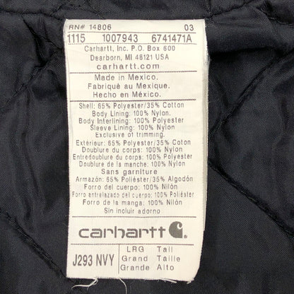 【現状渡し品】【メンズ】 Carhartt カーハート Twill Work Jacket J293 ツイルワークジャケット アウター アメカジ系 145-250221-rs-03-fur サイズ：L カラー：ネイビー 万代Net店