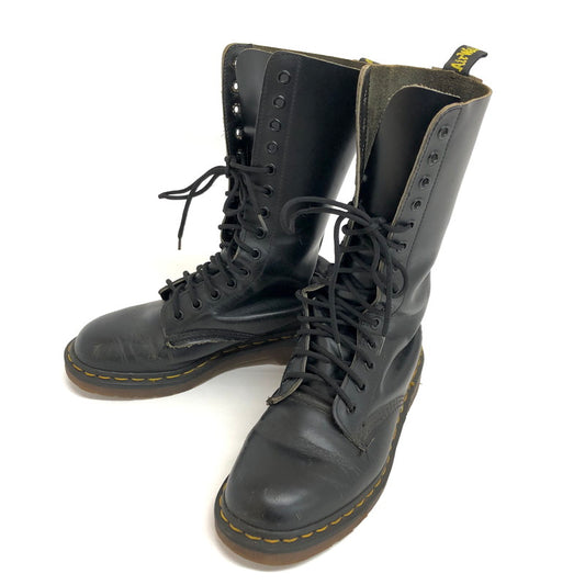 【ジャンク品】【レディース】 Dr.Martens ドクターマーチン 14ホール レースアップ ブーツ シューズ 靴 167-250225-rs-02-fur サイズ：不明 カラー：ブラック 万代Net店