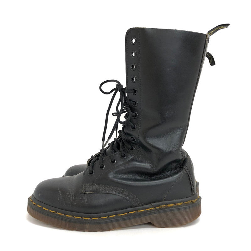 【ジャンク品】【レディース】 Dr.Martens ドクターマーチン 14ホール レースアップ ブーツ シューズ 靴 167-250225-rs-02-fur サイズ：不明 カラー：ブラック 万代Net店