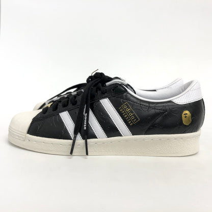 【中古品】【メンズ】 adidas アディダス × A BATHING APE × atmos JQ3666 SSTR V BAPE ATOMOS スニーカー シューズ 靴 161-251001-rs-01-fur サイズ：28.0cm US10 カラー：ブラック/ホワイト 万代Net店