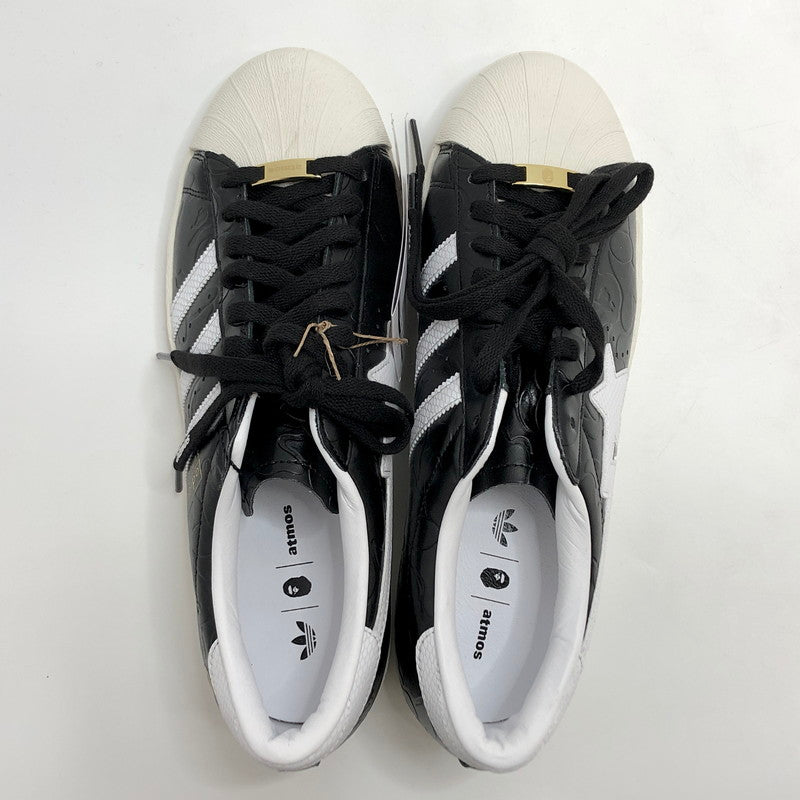 【中古品】【メンズ】 adidas アディダス × A BATHING APE × atmos JQ3666 SSTR V BAPE ATOMOS スニーカー シューズ 靴 161-251001-rs-01-fur サイズ：28.0cm US10 カラー：ブラック/ホワイト 万代Net店