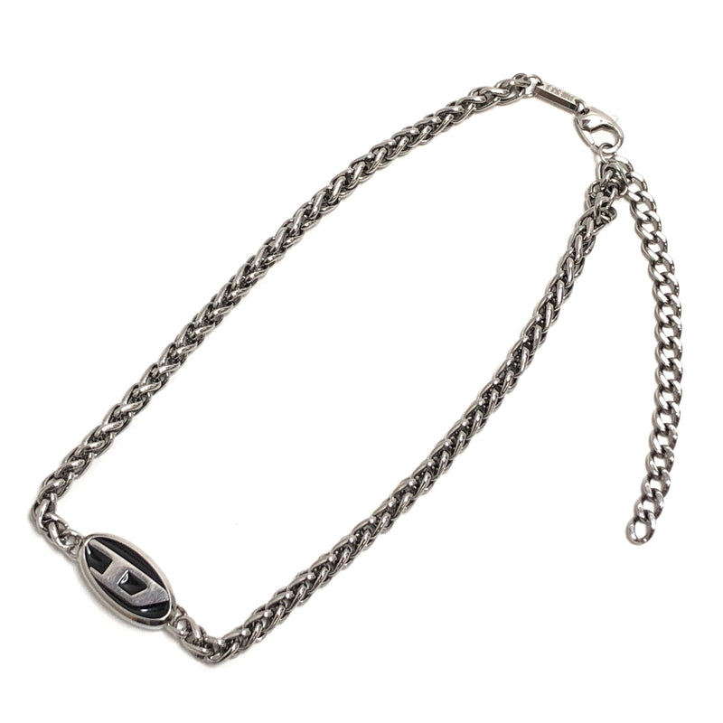 【現状渡し品】【メンズ/レディース】 DIESEL ディーゼル STEEL D LOGO NECKLACE ロゴ ネックレス スチール アクセサリー 192-260604-rs-05-fur カラー：シルバー/ブラック 万代Net店
