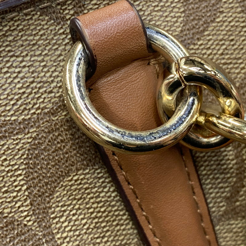 【中古品】【レディース】 COACH コーチ F58290 SIGNATURE MINI CHRISTIE CARRYALL シグネチャー ミニ クリスティ キャリーオール カバン 鞄 180-260904-cs-05-izu カラー：ブラウン系 万代Net店