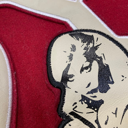 【中古品】【メンズ】 WIND AND SEA × HYSTERIC GLAMOUR ウィンダンシー ヒステリックグラマー WDS-C-HYS-24-Q2-01 VARSITY JACKET バーシティ ジャケット アウター 142-260904-cs-11-izu サイズ：XL カラー：レッド×ブラック 万代Net店