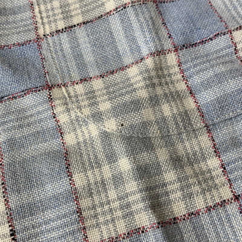 【現状渡し品】【メンズ】 SKIPPER BY WILSON BROTHERS スキッパー ウィルソン ブラザーズ WOOL RAYON OPENCOLLAR CHECK SHIRT オープンカラー チェック シャツ 146-260904-kh-04-izu サイズ：M カラー：マルチ 万代Net店