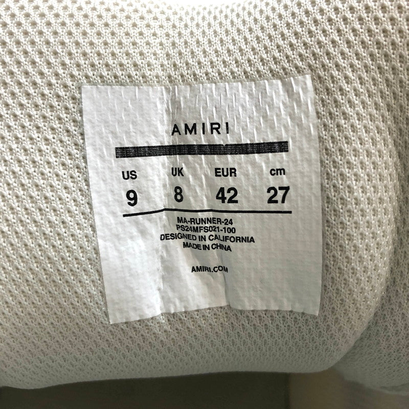 【中古品】【メンズ】 AMIRI アミリ Ma Runner PS24MFS021-100 MA ランナー スニーカー シューズ 靴 162-251002-hn-03-fur サイズ：27.0cm US 9 カラー：ホワイト系 万代Net店