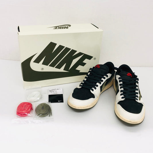 【中古品】【メンズ】 NIKE ナイキ × TRAVIS SCOTT WMNS AIR JORDAN 1 LOW OG DZ4137-106 トラヴィススコット ウィメンズ エア ジョーダン 1 ロー OG スニーカー シューズ 靴  160-250224-hn-03-fur サイズ：27.5cm US 10.5 カラー：ブラック/ホワイト系 万代Net店