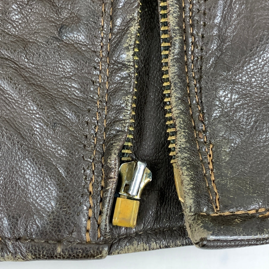 【ジャンク品】【メンズ】 U.S.NAVY ユー エス ネイビー G-1 FLIGHT JACKET 8415-268-7798 フライトジャケット メンズ アウター アメリカ海軍 革製 146-260825-em-54-min サイズ：38 カラー：ブラウン 万代Net店