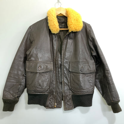 【ジャンク品】【メンズ】 U.S.NAVY ユー エス ネイビー G-1 FLIGHT JACKET 8415-268-7798 フライトジャケット メンズ アウター アメリカ海軍 革製 146-260825-em-54-min サイズ：38 カラー：ブラウン 万代Net店