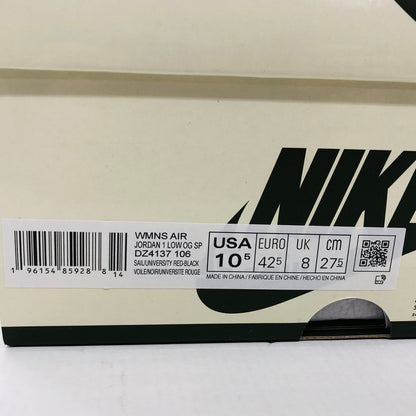 【中古品】【メンズ】 NIKE ナイキ × TRAVIS SCOTT WMNS AIR JORDAN 1 LOW OG DZ4137-106 トラヴィススコット ウィメンズ エア ジョーダン 1 ロー OG スニーカー シューズ 靴  160-250224-hn-03-fur サイズ：27.5cm US 10.5 カラー：ブラック/ホワイト系 万代Net店