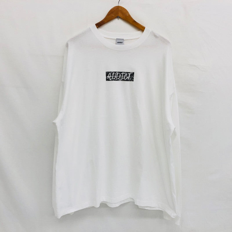 【中古品】【メンズ】 ADDICT アディクト Paisley Box Logo Tee ペイズリー ボックスロゴ Tシャツ 長袖 トップス 142-250629-hn-03-fur サイズ：XL カラー：ホワイト 万代Net店