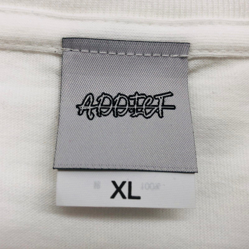 【中古品】【メンズ】 ADDICT アディクト Paisley Box Logo Tee ペイズリー ボックスロゴ Tシャツ 長袖 トップス 142-250629-hn-03-fur サイズ：XL カラー：ホワイト 万代Net店