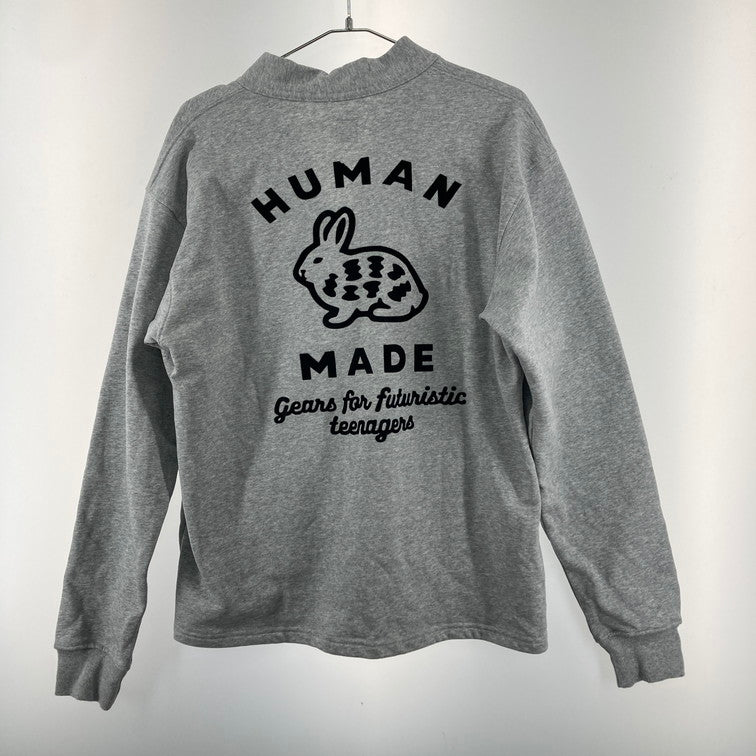 【中古美品】【メンズ】 HUMAN MADE ヒューマンメード トップス カーディガン  142-250212-OR-04-iwa サイズ：M カラー：グレー/ライトグレー系 万代Net店