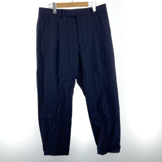 【中古品】【メンズ】 WACKO MARIA ワコマリア DORMEUIL STRIPED TROUSERS スラックス スラックスパンツ 142-250212-OR-05-iwa サイズ：XL カラー：ネイビー系/ストライプ 万代Net店