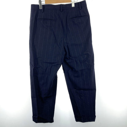 【中古品】【メンズ】 WACKO MARIA ワコマリア DORMEUIL STRIPED TROUSERS スラックス スラックスパンツ 142-250212-OR-05-iwa サイズ：XL カラー：ネイビー系/ストライプ 万代Net店