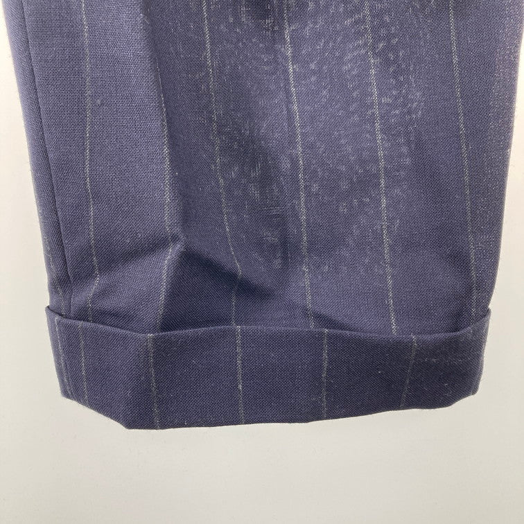 【中古品】【メンズ】 WACKO MARIA ワコマリア DORMEUIL STRIPED TROUSERS スラックス スラックスパンツ 142-250212-OR-05-iwa サイズ：XL カラー：ネイビー系/ストライプ 万代Net店