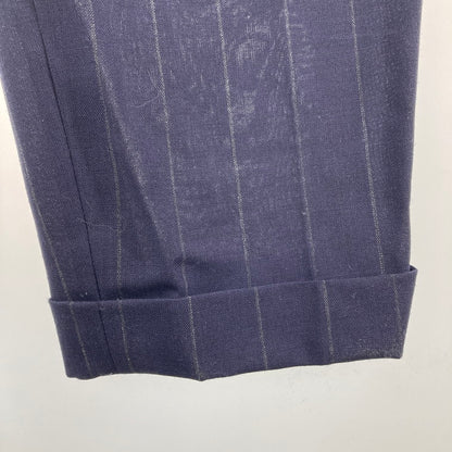 【中古品】【メンズ】 WACKO MARIA ワコマリア DORMEUIL STRIPED TROUSERS スラックス スラックスパンツ 142-250212-OR-05-iwa サイズ：XL カラー：ネイビー系/ストライプ 万代Net店