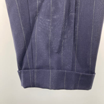 【中古品】【メンズ】 WACKO MARIA ワコマリア DORMEUIL STRIPED TROUSERS スラックス スラックスパンツ 142-250212-OR-05-iwa サイズ：XL カラー：ネイビー系/ストライプ 万代Net店