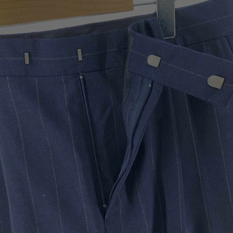 【中古品】【メンズ】 WACKO MARIA ワコマリア DORMEUIL STRIPED TROUSERS スラックス スラックスパンツ 142-250212-OR-05-iwa サイズ：XL カラー：ネイビー系/ストライプ 万代Net店