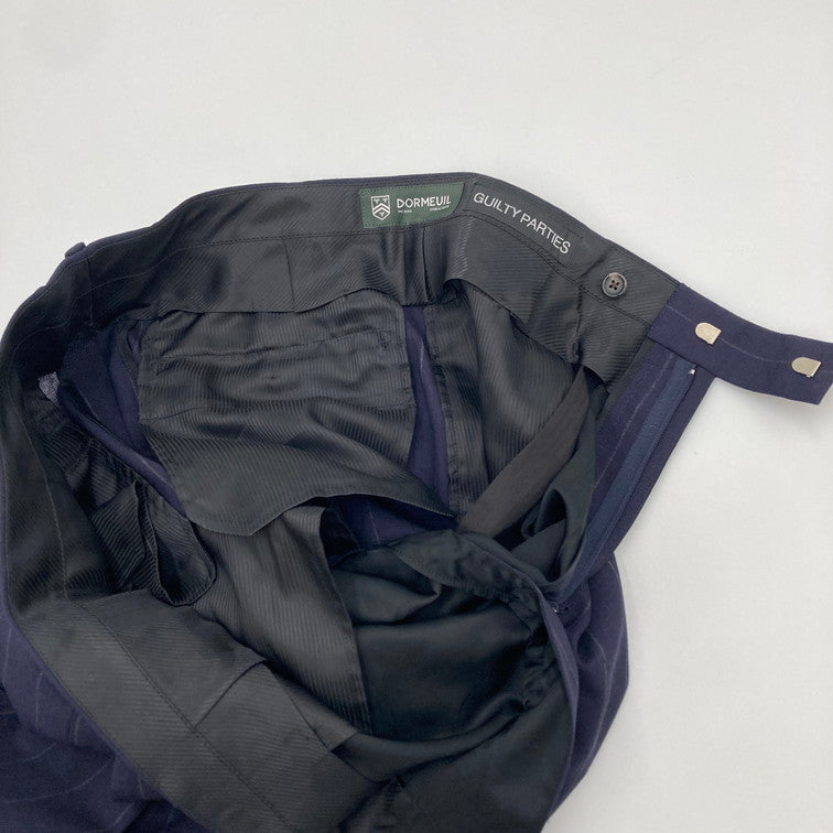 【中古品】【メンズ】 WACKO MARIA ワコマリア DORMEUIL STRIPED TROUSERS スラックス スラックスパンツ 142-250212-OR-05-iwa サイズ：XL カラー：ネイビー系/ストライプ 万代Net店