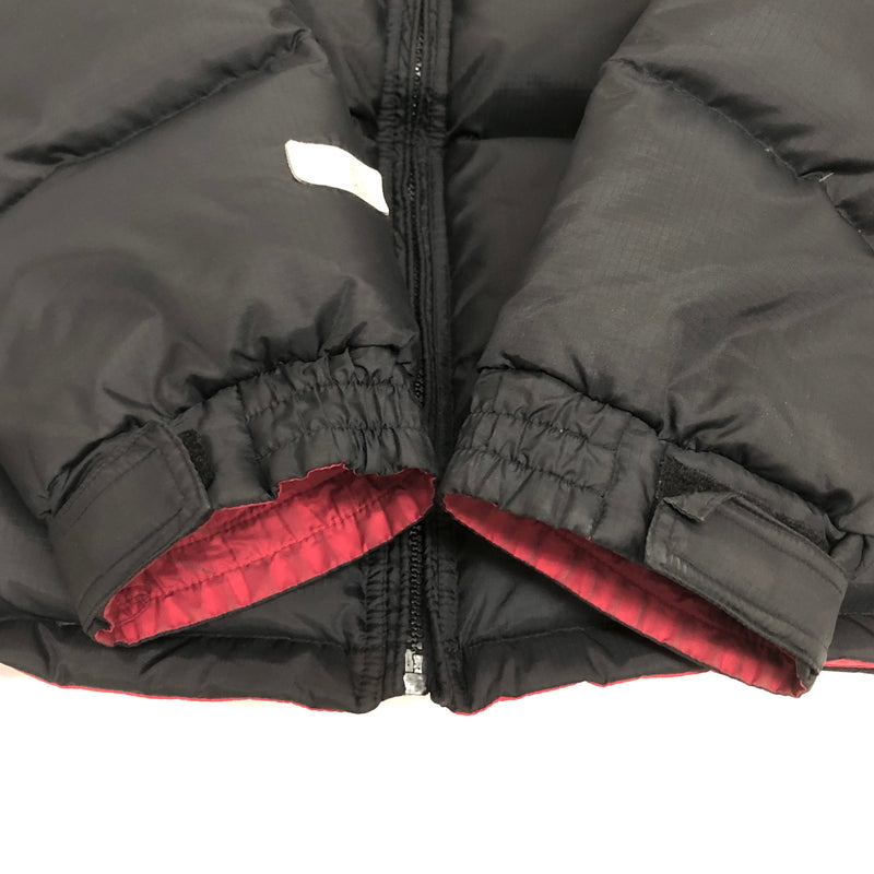 【現状渡し品】【メンズ】 BEAR ベアー REVERSIBLE DOWN JACKET リバーシブル ダウンジャケット USA製 アウター 古着 ヴィンテージ 146-260821-rs-02-fur サイズ：L カラー：ブラック×レッド 万代Net店
