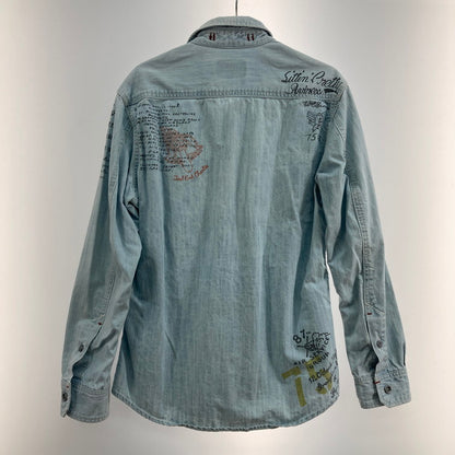 【中古品】【メンズ】 AVIREX アヴィレックス 6105084 L/S DENIM SHIRT デニムシャツ 145-260303-WA-09-iwa サイズ：M カラー：ライトブルー 万代Net店