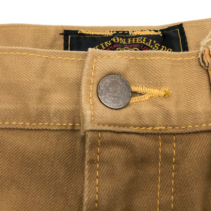 【中古品】【メンズ】 SKULL FLIGHT スカルフライト SS PANTS TYPE２ BOOTS CUT STRETCH PANTS ブーツカット パンツ ボトムス 156-260605-rs-03-fur サイズ：31 カラー：ベージュ 万代Net店