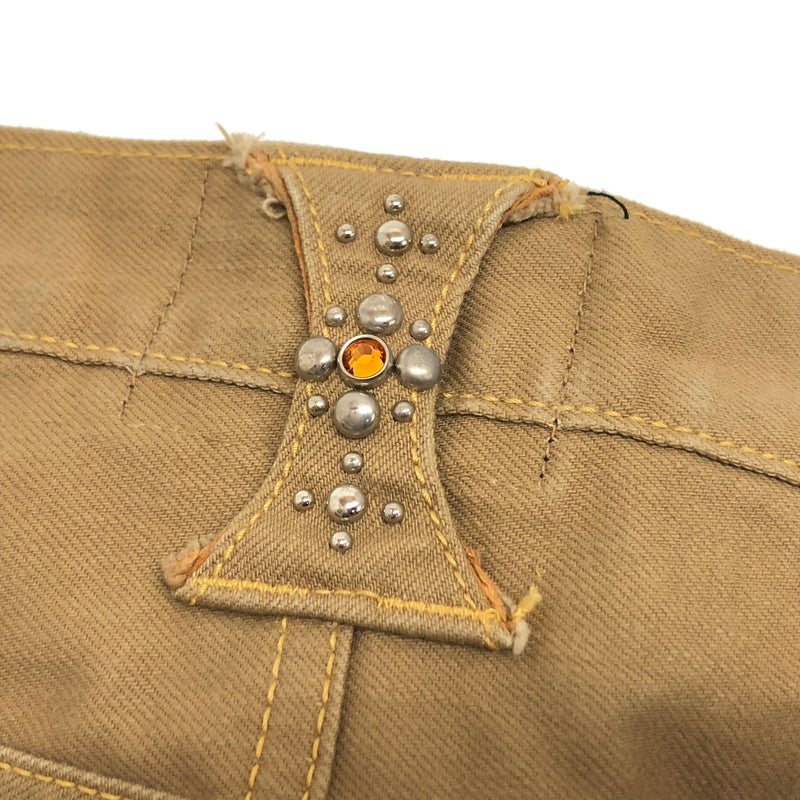 【中古品】【メンズ】 SKULL FLIGHT スカルフライト SS PANTS TYPE２ BOOTS CUT STRETCH PANTS ブーツカット パンツ ボトムス 156-260605-rs-03-fur サイズ：31 カラー：ベージュ 万代Net店