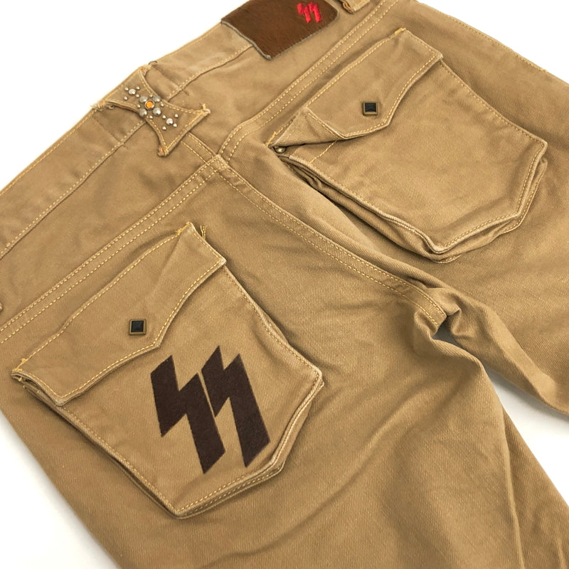 【中古品】【メンズ】 SKULL FLIGHT スカルフライト SS PANTS TYPE２ BOOTS CUT STRETCH PANTS ブーツカット パンツ ボトムス 156-260605-rs-03-fur サイズ：31 カラー：ベージュ 万代Net店