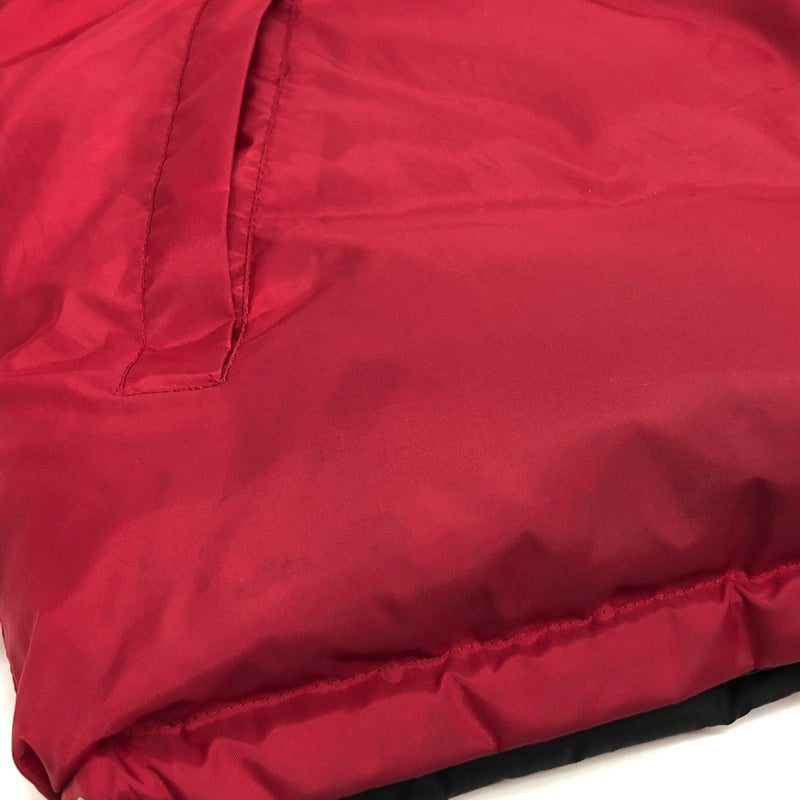 【現状渡し品】【メンズ】 BEAR ベアー REVERSIBLE DOWN JACKET リバーシブル ダウンジャケット USA製 アウター 古着 ヴィンテージ 146-260821-rs-02-fur サイズ：L カラー：ブラック×レッド 万代Net店