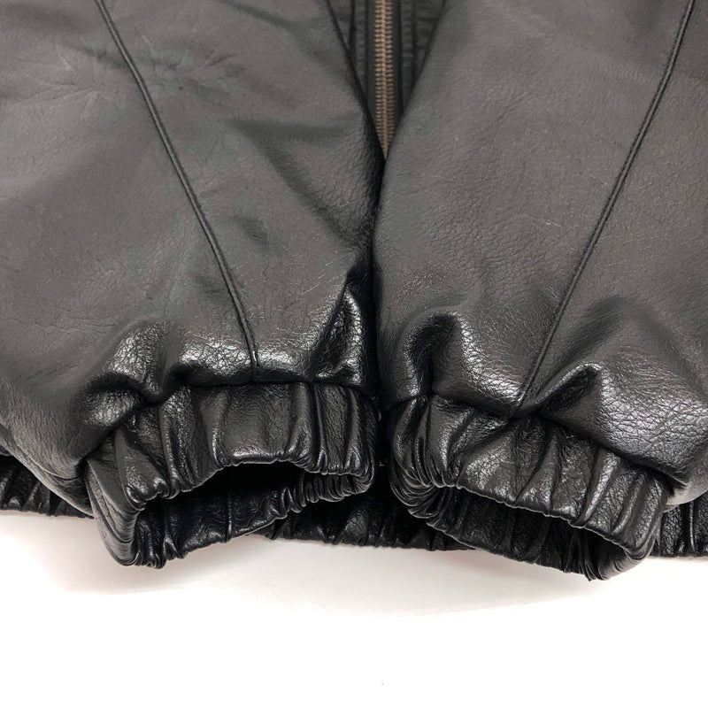 【現状渡し品】【メンズ】 HUF ハフ PLANTLIFE JACKET プラントライフ柄 レザージャケット アウター 142-260821-rs-04-fur サイズ：M カラー：ブラック 万代Net店