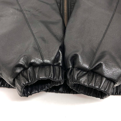 【現状渡し品】【メンズ】 HUF ハフ PLANTLIFE JACKET プラントライフ柄 レザージャケット アウター 142-260821-rs-04-fur サイズ：M カラー：ブラック 万代Net店