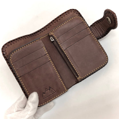 【中古品】【メンズ/レディース】 SAAD サード LEATHER WALLET レザーウォレット 二つ折り財布 インディアン コンチョ 革 200-250225-rs-04-fur カラー：ブラウン系 万代Net店