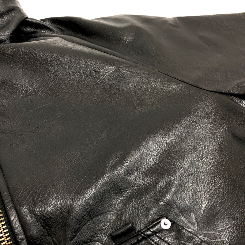 【現状渡し品】【メンズ】 HUF ハフ PLANTLIFE JACKET プラントライフ柄 レザージャケット アウター 142-260821-rs-04-fur サイズ：M カラー：ブラック 万代Net店