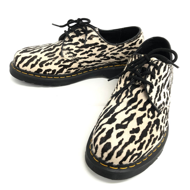 【現状渡し品】【メンズ】 Dr.Martens ドクターマーチン × WACKO MARIA 1461 3ホール レオパードシューズ 靴 164-251223-rs-04-fur サイズ：UK8 (日本サイズ27.0cm相当) カラー：ホワイト/ブラック 万代Net店