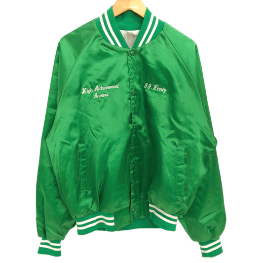 【中古品】【メンズ】 AUBURN SPORTSWEAR STADIUM JACKET スタジアムジャケット スタジャン USA製 アウター 古着 ヴィンテージ 146-260821-rs-05-fur サイズ：XL カラー：グリーン 万代Net店