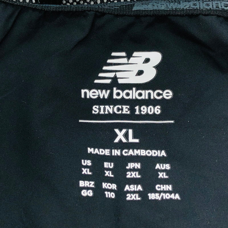 【中古品】【メンズ】 NEW BALANCE ニューバランス MJ13012 ウインドブレイカー ジャケット パーカー アウター 148-240627-hn-02-fur サイズ：2XL カラー：ブラック/ホワイト 万代Net店