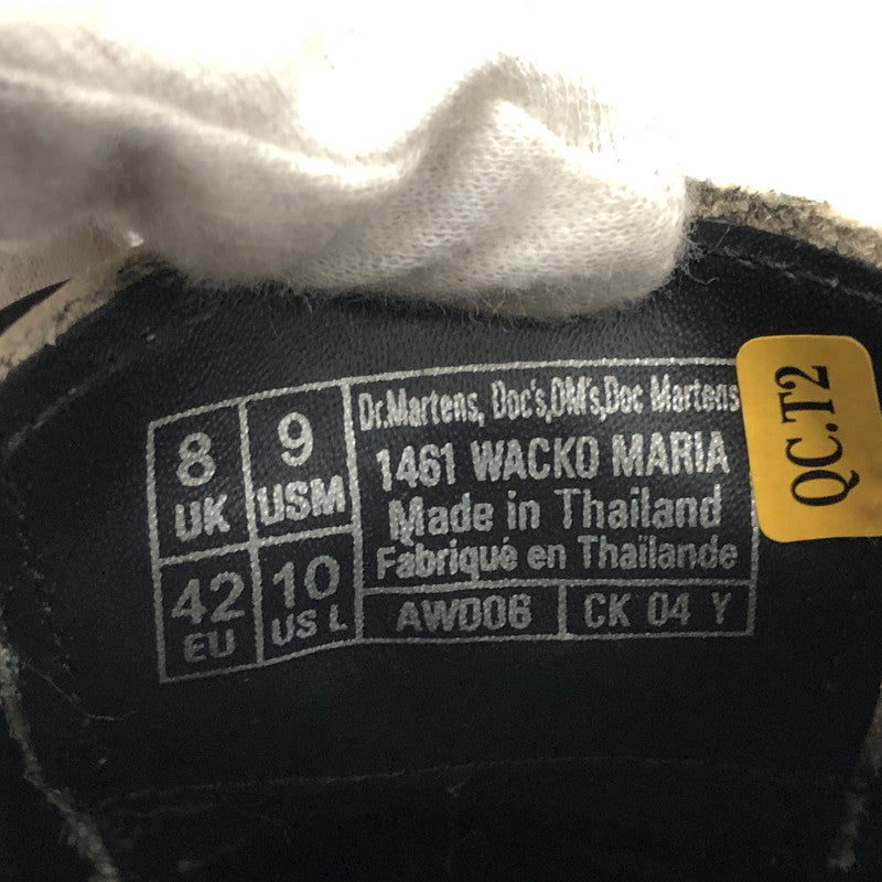 【現状渡し品】【メンズ】 Dr.Martens ドクターマーチン × WACKO MARIA 1461 3ホール レオパードシューズ 靴 164-251223-rs-04-fur サイズ：UK8 (日本サイズ27.0cm相当) カラー：ホワイト/ブラック 万代Net店