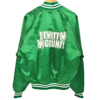 【中古品】【メンズ】 AUBURN SPORTSWEAR STADIUM JACKET スタジアムジャケット スタジャン USA製 アウター 古着 ヴィンテージ 146-260821-rs-05-fur サイズ：XL カラー：グリーン 万代Net店