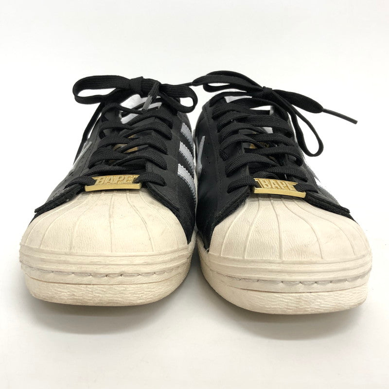 【現状渡し品】【メンズ】 adidas アディダス × A BATHING APE SUPERSTAR 80S IF2385 スーパースター スニーカー シューズ 靴 161-251223-rs-05-fur サイズ：26.5cm US8.5 カラー：ブラック/ホワイト 万代Net店