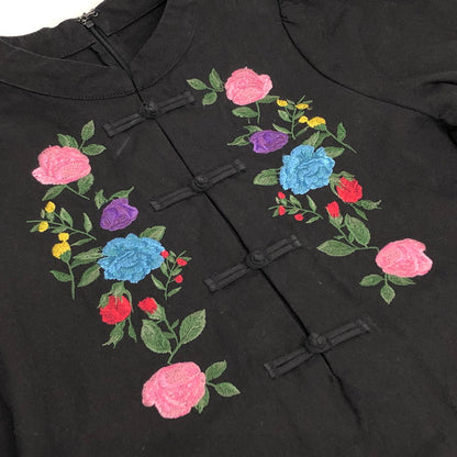 【中古品】【レディース】 jouetie ジュエティ エンブロイダリーチャイナミニワンピース 082320300901-01 バラ 刺繍 170-260311-rs-03-fur サイズ：M カラー：ブラック 万代Net店