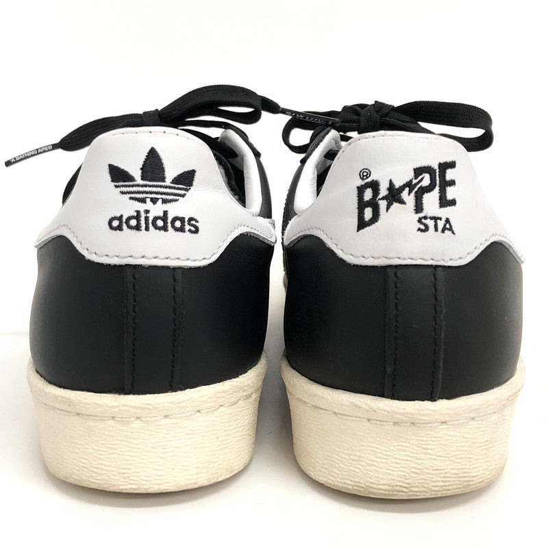 【現状渡し品】【メンズ】 adidas アディダス × A BATHING APE SUPERSTAR 80S IF2385 スーパースター スニーカー シューズ 靴 161-251223-rs-05-fur サイズ：26.5cm US8.5 カラー：ブラック/ホワイト 万代Net店