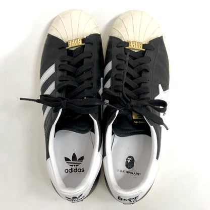 【現状渡し品】【メンズ】 adidas アディダス × A BATHING APE SUPERSTAR 80S IF2385 スーパースター スニーカー シューズ 靴 161-251223-rs-05-fur サイズ：26.5cm US8.5 カラー：ブラック/ホワイト 万代Net店