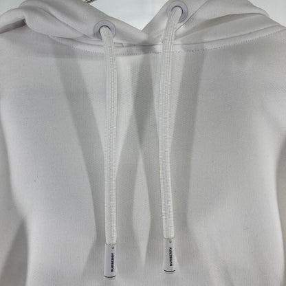 【中古品】【メンズ/レディース】 BURBERRY バーバリー オーバーサイズパーカー バックプリント 141-250213-OR-04-iwa サイズ：XS カラー：ホワイト系 万代Net店