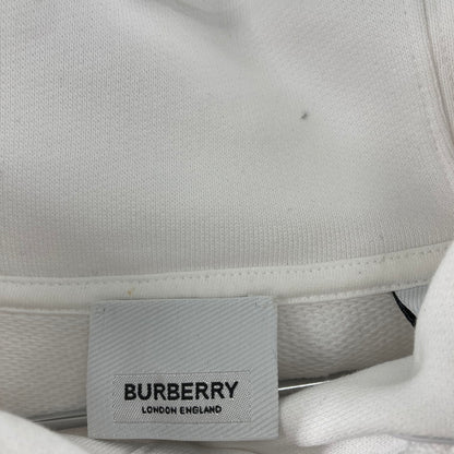 【中古品】【メンズ/レディース】 BURBERRY バーバリー オーバーサイズパーカー バックプリント 141-250213-OR-04-iwa サイズ：XS カラー：ホワイト系 万代Net店