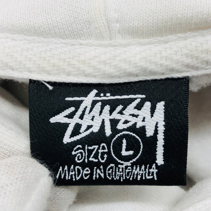 【中古品】【メンズ】 STUSSY ステューシー 1924649 ロゴプリントフーディパーカー スウェット 長袖 トップス 142-250225-hn-06-fur サイズ：L カラー：ホワイト 万代Net店